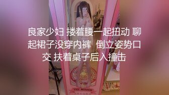 良家少妇 搂着腰一起扭动 聊起裙子没穿内裤  倒立姿势口交 扶着桌子后入撞击